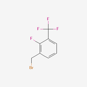 1-(Bromomethyl)-2-fluoro-3-(trifluoromethyl)benzene chemical structure (CAS 184970-25-0)