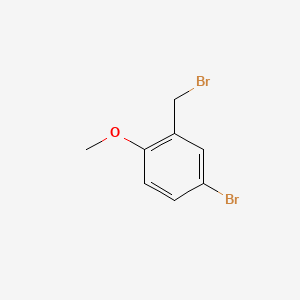 4-Bromo-2-(bromomethyl)-1-methoxybenzene chemical structure (CAS 184970-28-3)