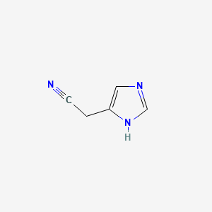 2-(4-Imidazolyl)acetonitrile chemical structure (CAS 18502-05-1)
