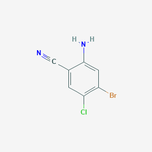 2-Amino-4-bromo-5-chlorobenzonitrile chemical structure (CAS 1850282-92-6)