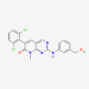 6-(2,6-Dichlorophenyl)-2-[[3-(hydroxymethyl)phenyl]amino]-8-methyl-pyrido[2,3-d]pyrimidin-7(8H)-one chemical structure (CAS 185039-91-2)
