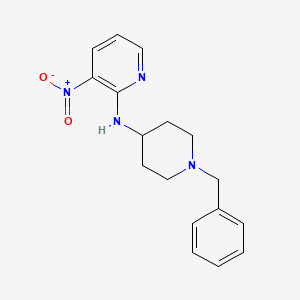 N-(1-Benzylpiperidin-4-yl)-3-nitropyridin-2-amine chemical structure (CAS 185058-54-2)