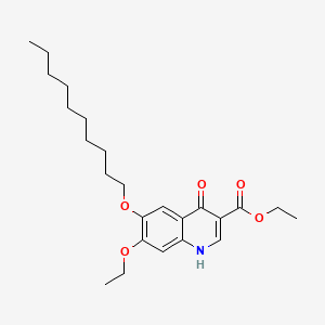Ethyl 6-(decyloxy)-7-ethoxy-4-hydroxyquinoline-3-carboxylate chemical structure (CAS 18507-89-6)