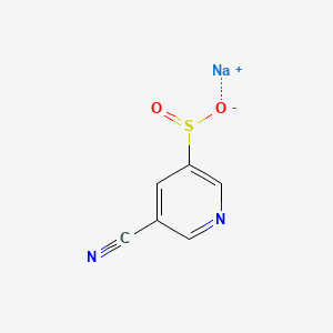 Sodium 5-cyanopyridine-3-sulfinate chemical structure (CAS 1850828-50-0)