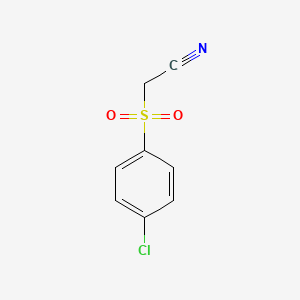 2-((4-Chlorophenyl)sulfonyl)acetonitrile chemical structure (CAS 1851-09-8)