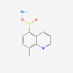 Sodium 8-methylquinoline-5-sulfinate chemical structure (CAS 1851224-47-9)