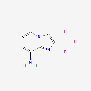 2-(Trifluoromethyl)imidazo[1,2-a]pyridin-8-amine chemical structure (CAS 185133-82-8)