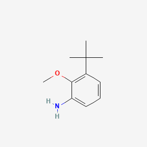 3-(tert-Butyl)-2-methoxyaniline chemical structure (CAS 18515-06-5)