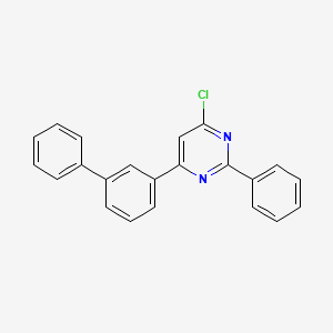 4-([1,1'-Biphenyl]-3-yl)-6-chloro-2-phenylpyrimidine chemical structure (CAS 1852465-76-9)