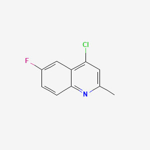 4-Chloro-6-fluoro-2-methylquinoline chemical structure (CAS 18529-01-6)