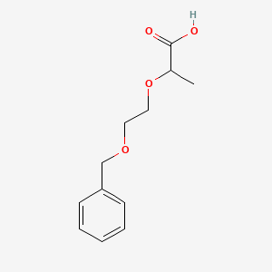 2-(2-(Benzyloxy)ethoxy)propanoic acid chemical structure (CAS 1852993-43-1)