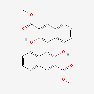 Dimethyl (R)-2,2'-dihydroxy-[1,1'-binaphthalene]-3,3'-dicarboxylate chemical structure (CAS 18531-91-4)