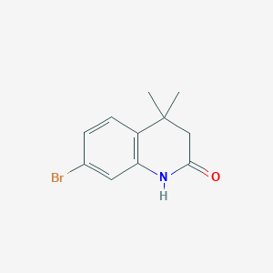 7-Bromo-4,4-dimethyl-3,4-dihydroquinolin-2(1H)-one chemical structure (CAS 185316-44-3)