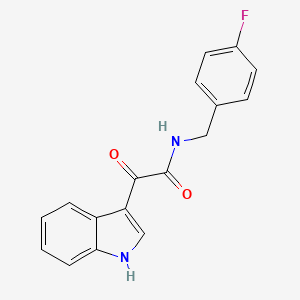 N-(4-Fluorobenzyl)-2-(1H-indol-3-yl)-2-oxoacetamide chemical structure (CAS 185391-33-7)