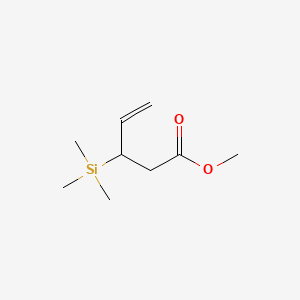 Methyl 3-(trimethylsilyl)pent-4-enoate chemical structure (CAS 185411-12-5)
