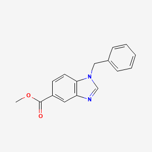 Methyl 1-benzyl-1H-benzo[d]imidazole-5-carboxylate chemical structure (CAS 185428-95-9)