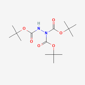 1,1,2-Tris(tert-butoxycarbonyl)hydrazine chemical structure (CAS 185456-26-2)