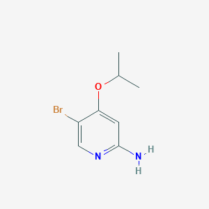5-Bromo-4-isopropoxypyridin-2-amine chemical structure (CAS 1854867-95-0)