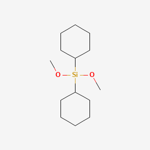 Dicyclohexyldimethoxysilane chemical structure (CAS 18551-20-7)