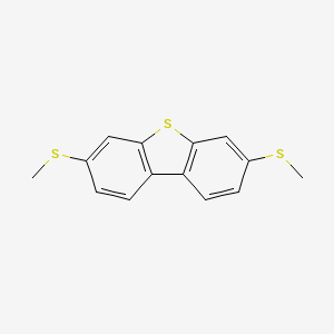 3,7-Bis(methylthio)dibenzo[b,d]thiophene chemical structure (CAS 185540-18-5)