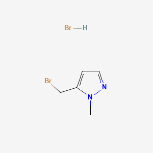 5-(Bromomethyl)-1-methyl-1H-pyrazole hydrobromide chemical structure (CAS 1855907-09-3)
