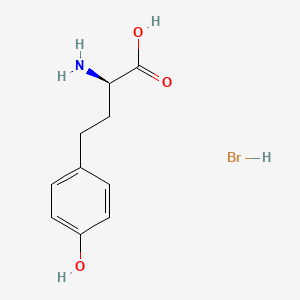 (R)-2-Amino-4-(4-hydroxyphenyl)butanoic acid hydrobromide chemical structure (CAS 185617-14-5)