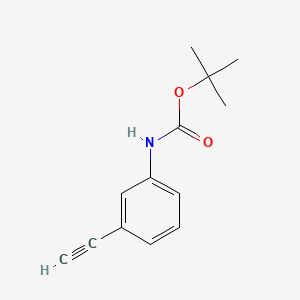 tert-Butyl (3-ethynylphenyl)carbamate chemical structure (CAS 185619-66-3)