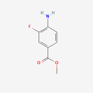 Methyl 4-amino-3-fluorobenzoate chemical structure (CAS 185629-32-7)