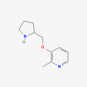 2-Methyl-3-(pyrrolidin-2-ylmethoxy)pyridine chemical structure (CAS 1856346-16-1)