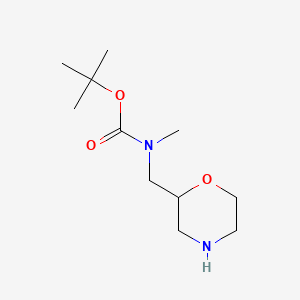 tert-Butyl methyl(morpholin-2-ylmethyl)carbamate chemical structure (CAS 185692-04-0)