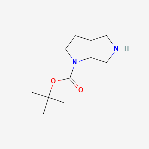 tert-Butyl hexahydropyrrolo[3,4-b]pyrrole-1(2H)-carboxylate chemical structure (CAS 185693-02-1)