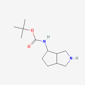 tert-Butyl (octahydrocyclopenta[c]pyrrol-4-yl)carbamate chemical structure (CAS 185693-12-3)