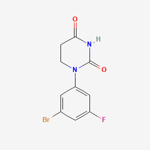 1-(3-Bromo-5-fluorophenyl)dihydropyrimidine-2,4(1H,3H)-dione chemical structure (CAS 1857284-05-9)