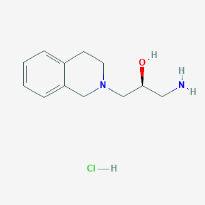 (S)-1-Amino-3-(3,4-dihydroisoquinolin-2(1H)-yl)propan-2-ol hydrochloride chemical structure (CAS 1858273-09-2)