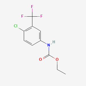 Ethyl (4-chloro-3-(trifluoromethyl)phenyl)carbamate chemical structure (CAS 18585-06-3)