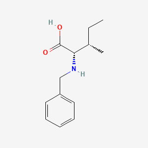 (2S,3S)-2-(Benzylamino)-3-methylpentanoic acid chemical structure (CAS 1859-49-0)