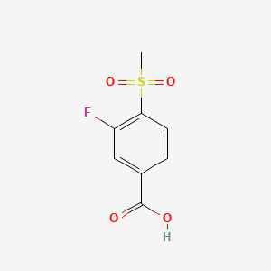 3-Fluoro-4-(methylsulfonyl)benzoic acid chemical structure (CAS 185945-88-4)