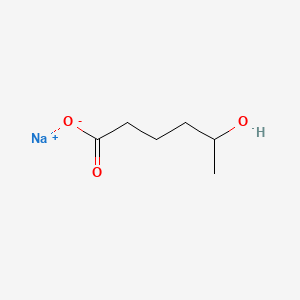 Sodium 5-hydroxyhexanoate chemical structure (CAS 185956-02-9)
