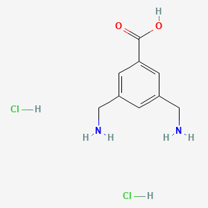 3,5-Bis(aminomethyl)benzoic acid dihydrochloride chemical structure (CAS 185963-32-0)
