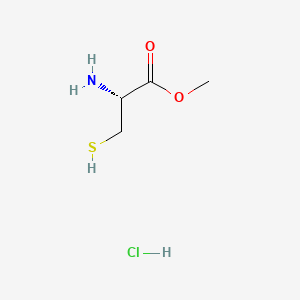 (R)-Methyl 2-amino-3-mercaptopropanoate hydrochloride chemical structure (CAS 18598-63-5)