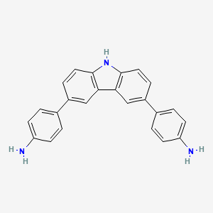 4,4'-(9H-Carbazole-3,6-diyl)dianiline chemical structure (CAS 1859947-37-7)