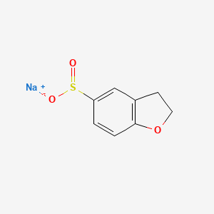 Sodium 2,3-dihydro-1-benzofuran-5-sulfinate chemical structure (CAS 1859988-99-0)