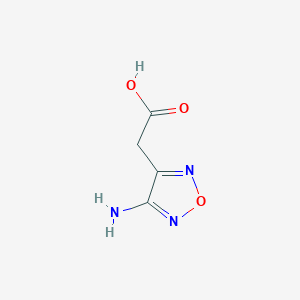 2-(4-Amino-1,2,5-oxadiazol-3-yl)acetic acid chemical structure (CAS 186044-13-3)