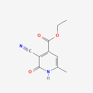 Ethyl 3-cyano-2-hydroxy-6-methylisonicotinate chemical structure (CAS 18619-97-1)