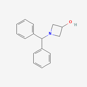 1-Benzhydrylazetidin-3-ol chemical structure (CAS 18621-17-5)