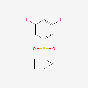 1-((3,5-Difluorophenyl)sulfonyl)bicyclo[2.1.0]pentane chemical structure (CAS 1862202-00-3)
