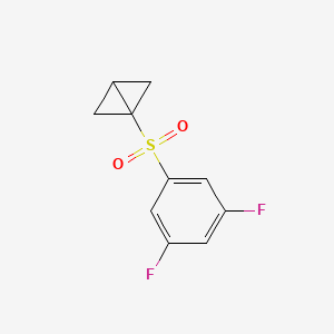 1-((3,5-Difluorophenyl)sulfonyl)bicyclo[1.1.0]butane chemical structure (CAS 1862202-13-8)