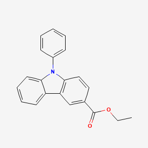 Ethyl 9-phenyl-9H-carbazole-3-carboxylate chemical structure (CAS 1862216-82-7)