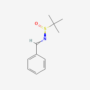 (S,E)-N-Benzylidene-2-methylpropane-2-sulfinamide chemical structure (CAS 186249-74-1)