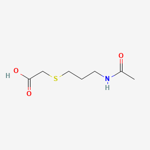 2-((3-Acetamidopropyl)thio)acetic acid chemical structure (CAS 1862517-47-2)